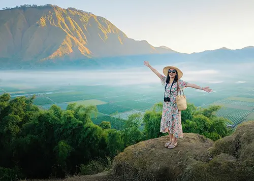 paket tour sembalun lombok timur spot foto bukit selong mode hemat